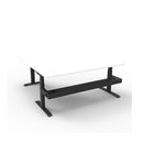 1500Mm Corner Workstation With Cable Tray Natural White And Black
