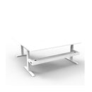 1500Mm Corner Workstation With Cable Tray Natural White And White