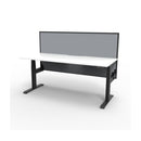 1500Mm Single Workstation With Screen Natural White And Black