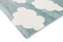 Cloud Aqua White Rug