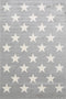 Stars Light Grey White Rug