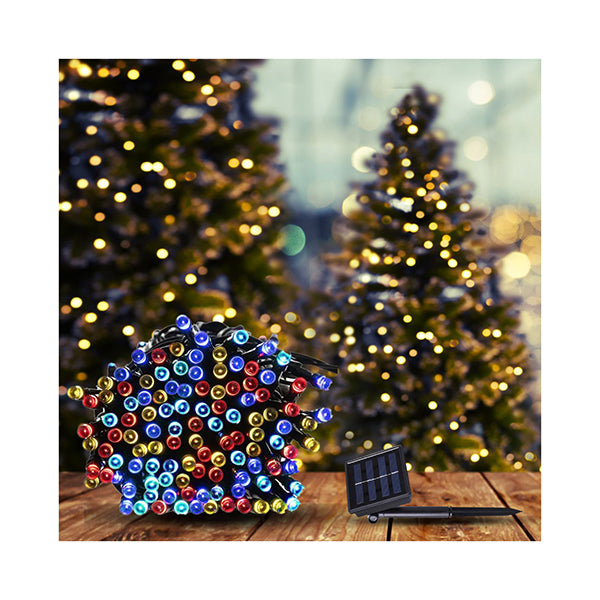 15M 100 Led String Solar Powered Fairy Lights Multi Colour