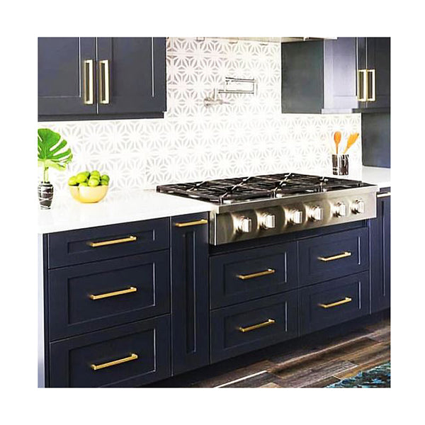 15X Brushed Brass Drawer Pulls Kitchen Cabinet Handles Gold Finish
