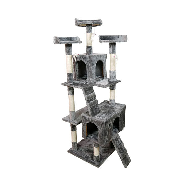 170Cm Cat Tree Scratching Post Silver Grey