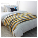 170Cm Yellow Acrylic Zigzag Throw Blanket