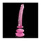 17 Cm Icicles Glass Dong With Suction Base Pink