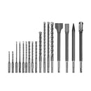 17Pcs Drill Bits Set Chisel Sds Plus Rotary Hammer Masonry Concrete