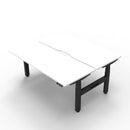 1800Mm Back To Back Workstation Natural White And Black