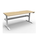 1800Mm Single Sided Workstation Cable Tray Nat Oak And White