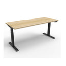 1800Mm Single Sided Workstation Natural Oak And Black