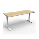 1800Mm Single Sided Workstation Natural Oak And White