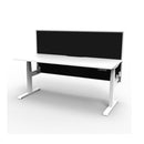 1800Mm Single Sided Workstation With Screen Nat White And White