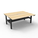 1800Mm Workstation With Cable Tray Natural Oak And Black