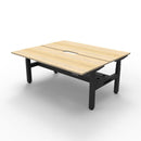 1800Mm Workstation With Cable Tray Natural Oak And Black