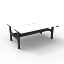 1800Mm Workstation With Cable Tray Natural White And Black