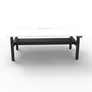 1800Mm Workstation With Cable Tray Natural White And Black
