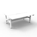 1800Mm Workstation With Cable Tray Natural White And White