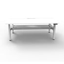1800Mm Workstation With Cable Tray Natural White And White