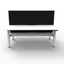 1800Mm Workstation With Screen And Cable Tray Natural White And White