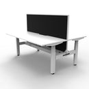 1800Mm Workstation With Screen And Cable Tray Natural White And White