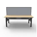 1800Mm Workstation With Screen Natural Oak And Black