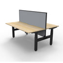 1800Mm Workstation With Screen Natural Oak And Black