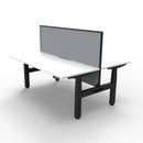 1800Mm Workstation With Screen Natural White And Black
