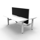 1800Mm Workstation With Screen Natural White And White