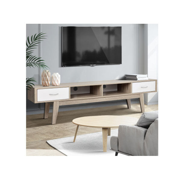 180Cm Oak Tv Cabinet Unit Stand Storage Drawer Scandinavian