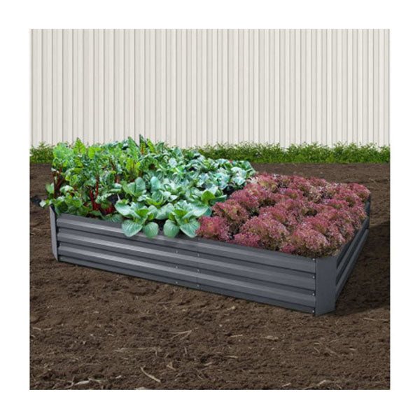 180X90X30 Cm Galvanized Raised Garden Bed Steel Instant Planter