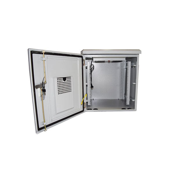 18Ru 600Mm Deep Grey Outdoor Wall Mount Ventilated Cabinet