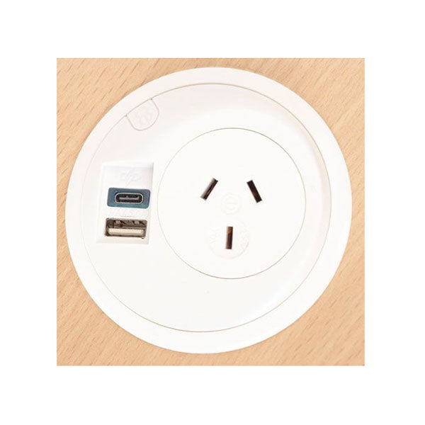 General Purpose Outlet And Twin Usb White