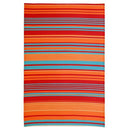 Recycled Plastic Outdoor Rug and Mat Malibu Multicolour Striped