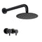 Rainfall Shower Head With 400Mm Arm Wall Hot Cold Taps Set