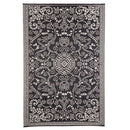 Murano Black And Cream Recycled Plastic Outdoor Rug And Mat