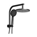 Wels Rain Shower Head Round Wall Handheld Spray Bracket Rail Black