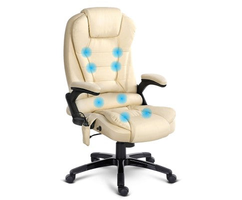 8 Point Massage Executive PU Leather Office Chair