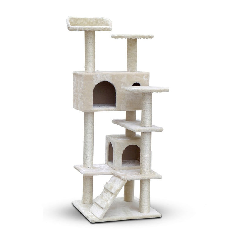 Cat Tree 134Cm Trees Scratching Post Tower Condo House Furniture Wood