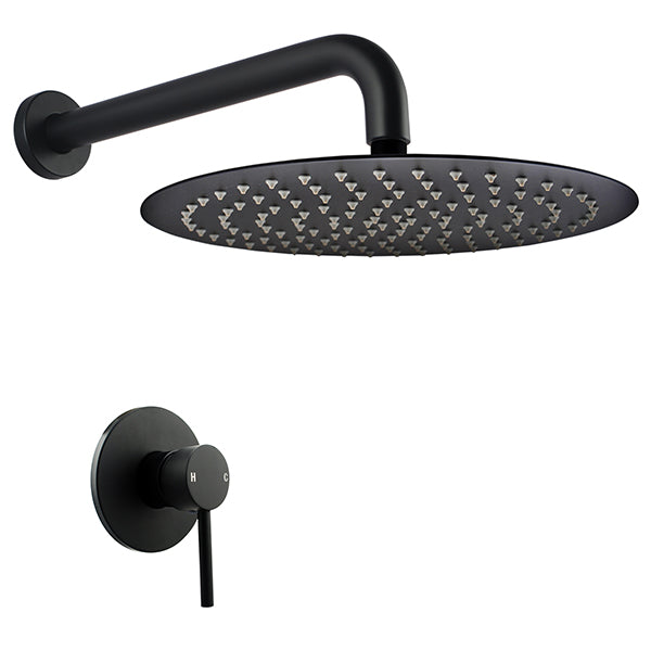 300Mm Rainfall Shower Head With 400Mm Arm Wall Mixer Tap Set