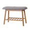 Shoe Rack Seat Bench Chair Shelf Organizers Bamboo Grey