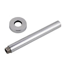 Round Silver Ceiling Shower Arm Rose Chrome Polished 200mm