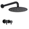 250Mm Rainfall Shower Head With 400Mm Arm Wall Hot Cold Taps Set