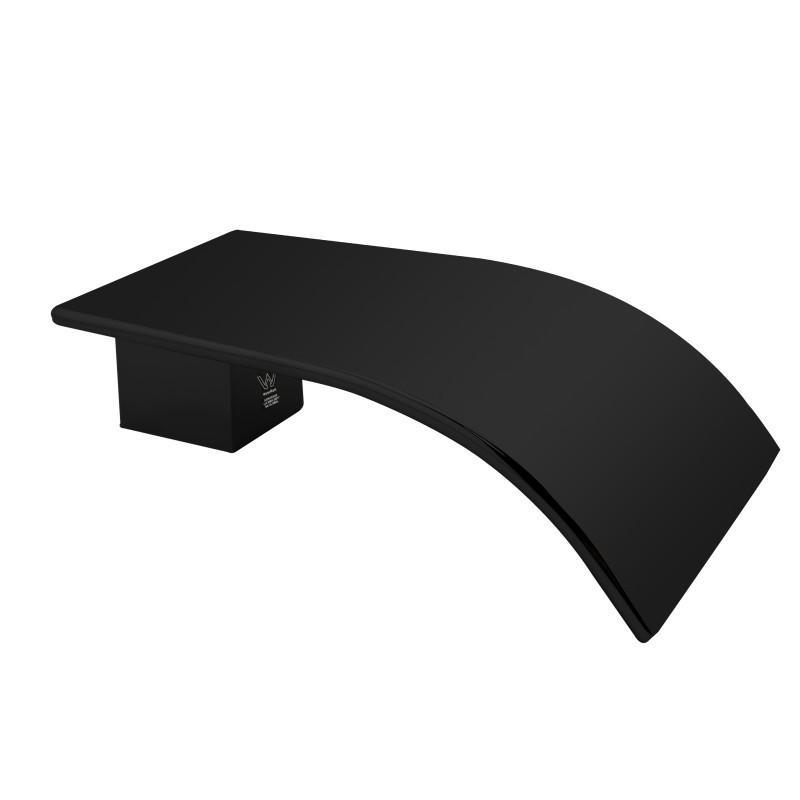 Polly Waterfall Square Matte Black Bathtub/Basin Spout