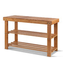 Bamboo Shoe Rack Wooden Seat Bench Organizer Shelf Stool