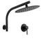 250Mm Rainfall Shower Head With Goose Neck Arm Wall Mixer Tap Set
