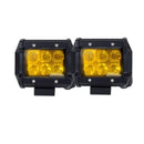 4 Inch Flood LED Light Bar Off-road Fog Lamp (2 Pcs) - Yellow
