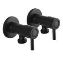 Round Washing Machine Stop Tap Shut Off Valve Wall Mounted Black Brass
