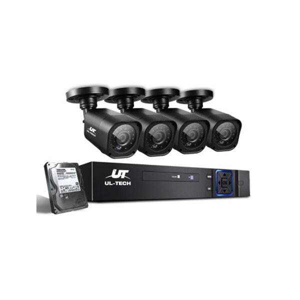 2Tb 8Ch Dvr 1080P 4 Camera Sets Cctv Security System