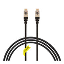 1M Cat 6A Rj45 Sftp Thin Lszh 30 Awg Pack Of 10 Network Cable Black