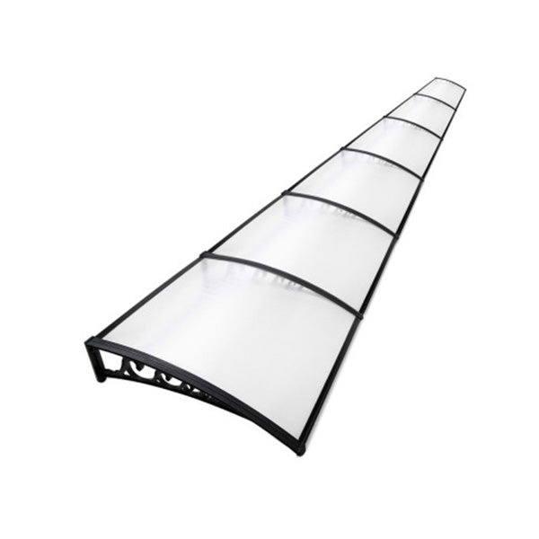 Window Door Awning 1Mx6M Transparent Hollow Sheet Plastic Frame